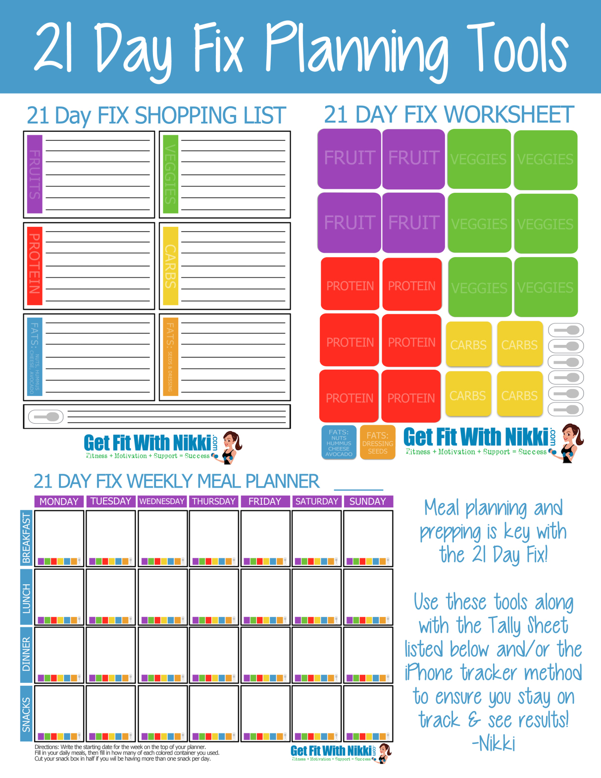 21 day fix food planner